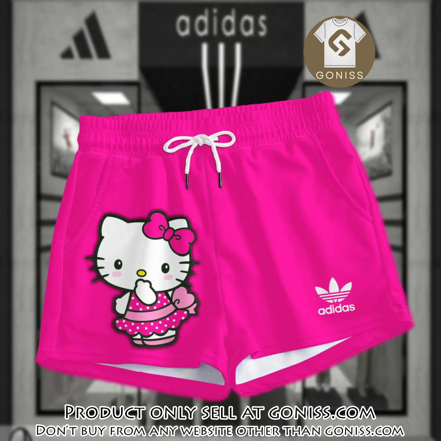 Premium hello kitty in adidas women shorts lady beach shorts wms1080 gn1228637